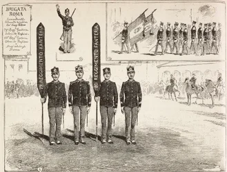Inspección de la Brigada Roma del Ejército Italiano, 16 de marzo