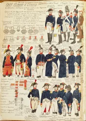Uniformes del Reino de Etruria de 1801