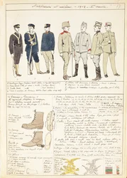 Variaciones de uniformes del Reino de Italia