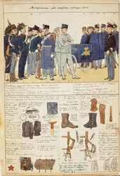 Variaciones de uniformes del Reino de Italia