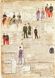 Varios uniformes de los Estados Pontificios