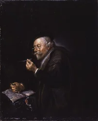 El viejo escribiendo