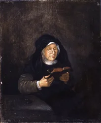 Anciana leyendo