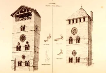 Fragmentos de residencias baroniales, Cahors, Francia, de 