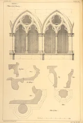 Ventanas en el Salón del Monasterio, Cluny, de 