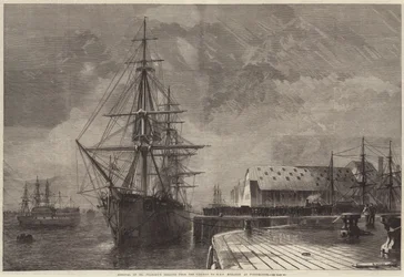 Traslado de los Restos del Sr. Peabody del Ferrocarril al HMS Monarch en Portsmouth