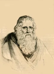 Thomas Parr, quien murió a la edad de 152 años, 1821
