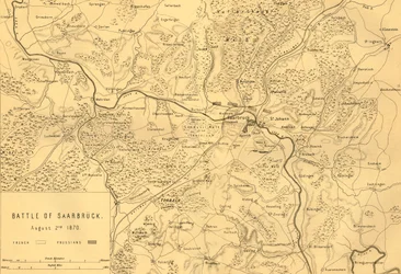 Mapa de la batalla de Saarbrücken
