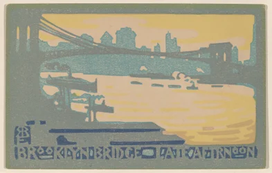 Puente de Brooklyn al atardecer