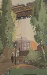 El ferrocarril elevado en la calle 110, 1914