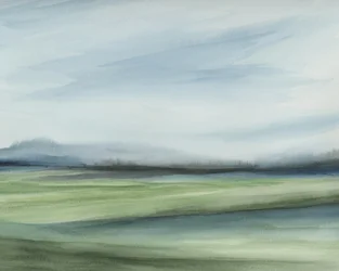 Horizonte verde y tranquilo