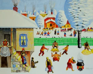 En el árbol de Navidad, 2006 (óleo sobre lienzo)