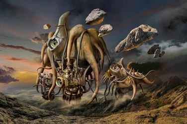 Criatura alienígena flotante