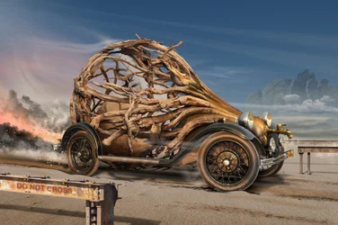Coche «Root» de estilo steampunk