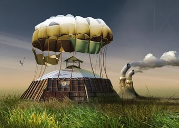 La casa del paracaídas de fantasía