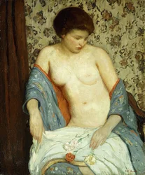 Desnudo con Kimono Azul