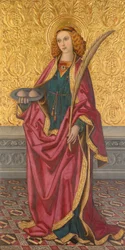 Santa Águeda, c.1500 (óleo y oro sobre tabla)
