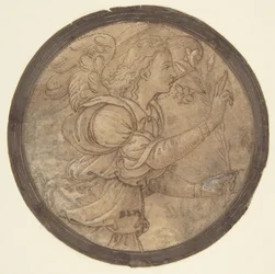 El Ángel de la Anunciación, Cartón para un bordado, 1466-1524