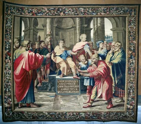 Tapiz que representa los Hechos de los Apóstoles. La ceguera de Elymas, tejido en el Taller de Beauvais bajo la dirección de Philippe Behagle, 1695-98
