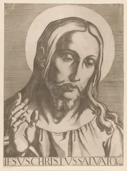Cristo Jesucristo Salvator Mudi (título sobre el objeto) Cristo, María en de twaalf apostelen (título de la serie) El Sagrado Colegio Apostólico (título de la serie)