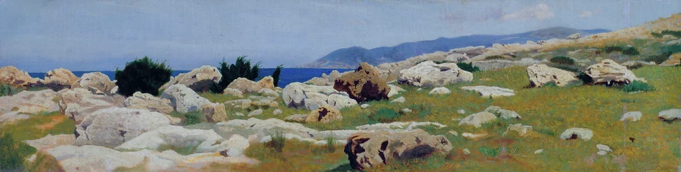 Castiglioncello desde Punta del Bocca, c.1864 (óleo sobre lienzo)