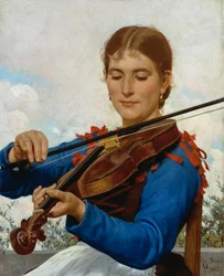 Niña tocando el violín