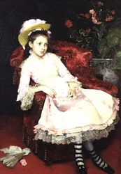 Joven dama en rosa
