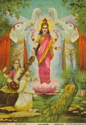 Lakshmi Saraswati Sanyog, de Raja Ravi Varma