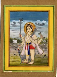 Una figura de pie de Bhairava, una forma de Śiva.