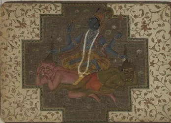 Folio 47.110/69 Vishnu mata a los demonios Madhu y Kaitabha, de la sección 