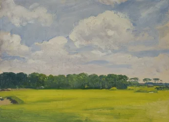 Campo de golf de Benton (óleo sobre tabla)
