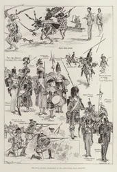 El Torneo Militar Real en el Agricultural Hall, Islington