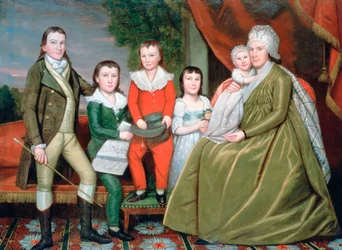 La señora Noah Smith y sus hijos