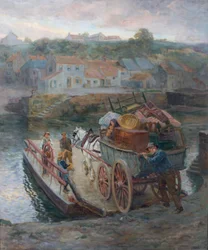 Cruzando el ferry de Hylton, 1912