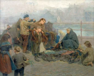 Mercado de ropa de Paddy, Sandgate, 1898