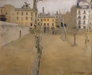 Patio de la antigua prisión de Barcelona