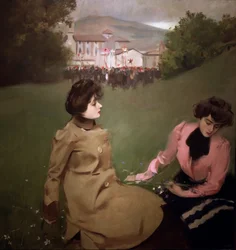 Caramelles (canciones típicas catalanas) 1901, óleo