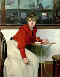 Chica en un bar