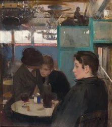 Interior de Moulin de la Galette - Casas, Ramón (1866-1932) - c. 1890 - Oil on canvas - 78,5x69 - Museo Nacional de Arte de Cataluña, Barcelona