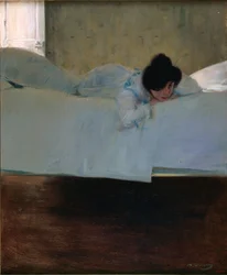 Laziness - Paresse - Peinture de Ramon Casas (1866-1932) - c. 1898 - Oil on canvas - 32643 - Museo Nacional de Arte de Cataluña, Barcelona