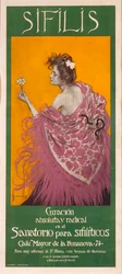 Syphilis (Poster) - Oeuvre de Ramon Casas (1866-1932) - 1900 - Colour lithograph - 80x34,3 - Museo Nacional de Arte de Cataluña, Barcelona