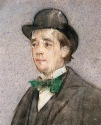 Retrato de Adria Gual, dramaturgo español