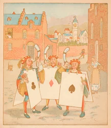Tocadores de cuerno con cartas de juego, 1880