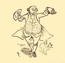 El amigo de John Gilpin le presta una peluca y un sombrero, 1878, c1918
