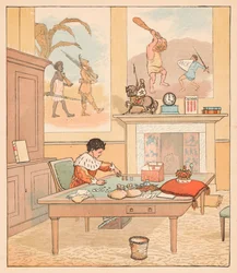 El Rey estaba en su oficina de contabilidad, contando su dinero, 1880