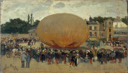 Abducción en globo, ca. 1880 (óleo sobre madera)