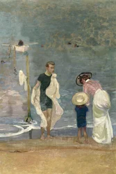En la playa (óleo sobre lienzo) (detalle) (véase también 164322)