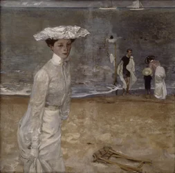 En la playa (óleo sobre lienzo) (véase también 164323)