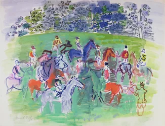 En las carreras, c.1930-50 (gouache)