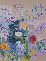 Bouquet of Arums (gouache sobre papel)
